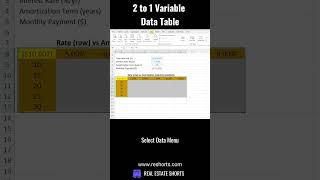 Sensitivity analysis with 2 input variables in real estate [upl. by Ydac943]