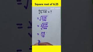 Square root of 625 maths shortsfeed mathstricks squareroot trandingshorts mathematics [upl. by Cahra]