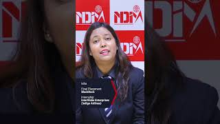 Isha Placed at BlackRock  NDIM Best MBA in Delhi  NDIM Top PGDM  NDIM Reviews  NDIM Placement [upl. by Flyn]