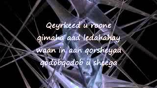 Somali Lyrics Song Calaf By Booska YouTube [upl. by Scotney]