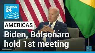 Biden Bolsonaro hold 1st meeting amid election worries • FRANCE 24 English [upl. by Hilten448]