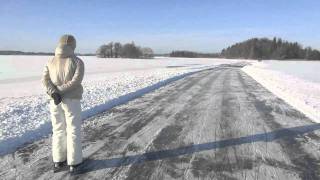 Ice skating on Lake Mälaren  Sweden [upl. by Renae625]