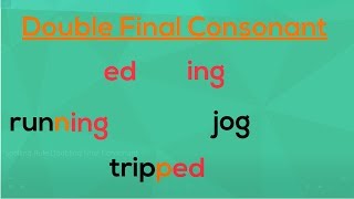 Doubling the Final Consonant  Spelling Rules  EasyTeaching [upl. by Rogergcam186]