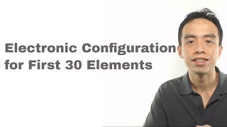 Electronic Configuration for First 30 Elements [upl. by Hy]