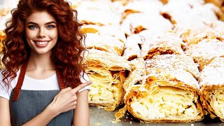 AUTHENTIC Hungarian Cheese Strudel Recipe HOW to Make Cheese Strudel [upl. by Tera53]