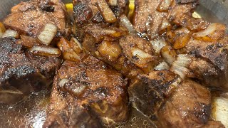 Mesquite Pan Seared Lamb Loin Chops n Onions [upl. by Esereht]