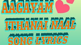 AAGAYAM ITHANAI NAAL song with lyrics  something something movie  Trisha  Jeyam Ravi [upl. by Aysahc531]