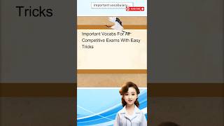 Important vocabulary with tricks English Vocabulary Synonyms and antonyms shorts ssc english [upl. by Liban]