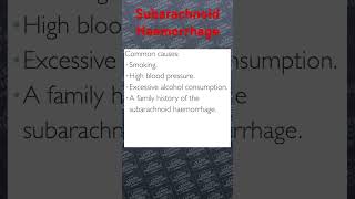 Subarachnoid Hemorrhage common causes science anatomy medicine [upl. by Andert]