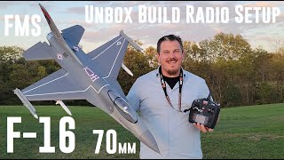 FMS  F16 Falcon  70mm  Unbox Build amp Radio Setup [upl. by Riess]