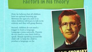 Chomskys Theory of Language Development [upl. by Eenyaj332]