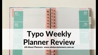 Typo Weekly Planner Review Horizontal Weekly Planner [upl. by Luzader]