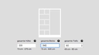 Schrank nach Maß planen mit dem Pickawood Konfigurator [upl. by Labotsirhc]