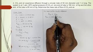 Mass Transfer Diffusion problems [upl. by Edahc]