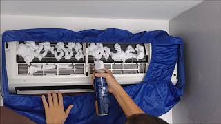 DIY Allin1 Aircon Cleaning Kit Cleaning Demostration [upl. by Anatnahs]