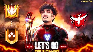 🔴LIVE🔴GO FOR 5M 💖 BR NEW RANK SEASON 40😃GOLD TO GRANDMASTER 🤯🥵freefireliveshortsfeedabhishekyt [upl. by Lobell]