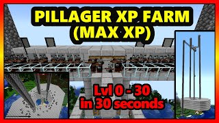 BEST XP Farm in Minecraft  Pillager MAX XP Farm  Lvl 030 in 30 Sec  120  121 tutorial [upl. by Eissel]