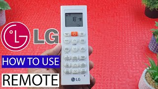 LG Dual Inverter AC Remote  Full REMOTE Guide  How to use LG Remote [upl. by Mackenzie140]