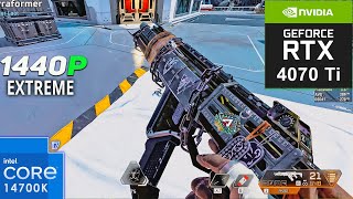 RTX 4070 TI  I7 14700K  Apex Legends  1440P EXTREME GRAPHICS [upl. by Nnylrebma]