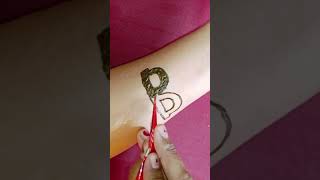 Badshah name mehndi designshortvideobadshahtattoohennaartyoutubeshorts [upl. by Hubie]