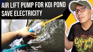 air lift pump for koi pond Save electricity and Safe from electric shock [upl. by Lleuqram]