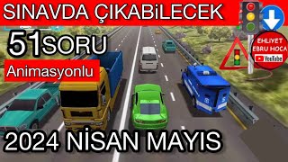 DİKKATLİ DİNLE SORU YAKALA  2024 NİSAN MAYIS EHLİYET SINAV SORULARI EHLİYET SINAV SORULARI 2024 [upl. by Lanor]