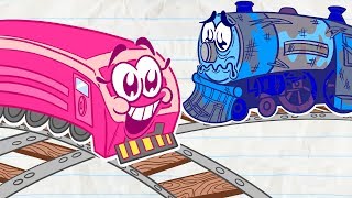 Pencilmate CONDUCTS A Train  Animated Cartoons Characters  Animated Short Films [upl. by Sutton]