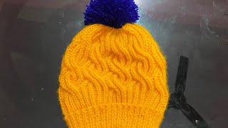 New Cap knitting design for ladiesgents and babyladies topi ka designwoolen cap knitting [upl. by Leval418]