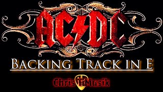 Hard Rock Backing track in E Like ACDC [upl. by Ehtyaf]