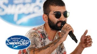 DSDS 2019  Cagri Karpuz mit einem FreestyleRap zu quotTürkischer Marschquot von Mozart [upl. by Latnahc]