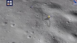 Change 4 Yutu 2 rover on the surface of the Moon [upl. by Recneps]