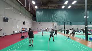 Arena Badminton club games Pomona California 10月4日24 2 Alan amp Oscar vs Hammond amp Brian [upl. by Eirehc]