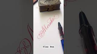 Playing with a flex pen pen fountainpen flexpen calligraphypen calligraphy handwriting [upl. by Othelia598]