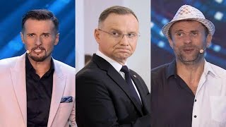 Kabaret w Polsacie kpi z Andrzeja Dudy kontrowersje wokół jego angielskiego w mediach [upl. by Nohsreg]