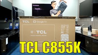 TCL C855K QM8 2024 Unboxing Setup Test and Review with 4K HDR Demo Videos [upl. by Vasilek]