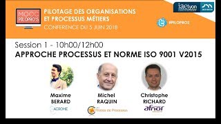 MOOC Pilopros 2018 1  Approche processus amp norme ISO 9001 V2015 [upl. by Hildick]