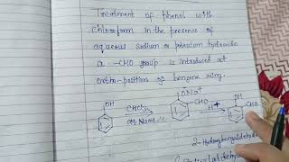 Reimer Tiemann Reaction class 12 JEENeet viral physicswallah [upl. by Bouldon]