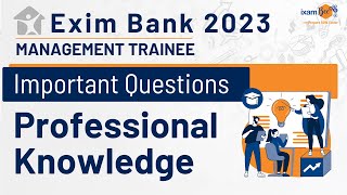 Exim Bank 2023  Professional Knowledge Questions Asked  By Aditi Mam [upl. by Enej980]