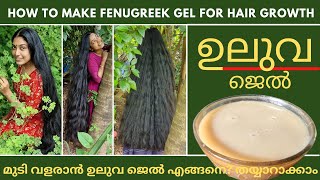 How to Make Fenugreek Gel for Fast hair growth  ഇടതൂർന്നു മുടി വളരാൻ ഉലുവ ജെൽ [upl. by Tildy]