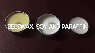 Beeswax vs Soy wax vs Paraffin wax candle [upl. by Attennot]