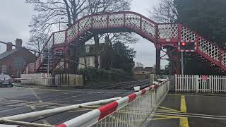 Oakham Station Level Crossing Rutland Wednesday 14022024 [upl. by Annahs29]