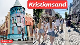 Kristiansand Norway  Virtual Walk 2023 [upl. by Htur60]