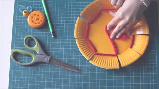 Weaving a paper plate [upl. by Carolyne]