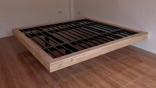 Floating Bed Frame details of installation [upl. by Ignacius]