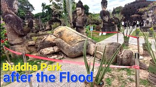 Buddha Park Wat Xiang Khuan after the big flood in Vientiane Laos [upl. by Felder]