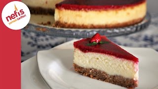 Frambuazlı Cheesecake Tarifi  Meyve Soslu Cheesecake  Nefis Yemek Tarifleri [upl. by Desma]