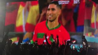 Morocco Crazy Fan in fanzone Morocco vs spain  Fifa World cup qatar 2022 [upl. by Wenona]