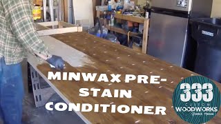 Applying Minwax Pre Stain Wood Conditioner and Provincial Stain [upl. by Oterol]