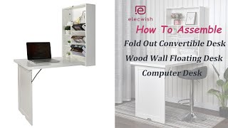 How To Assemble Wall Mounted Table  Floating Desk  Step By Step 2022 [upl. by Adamsun]