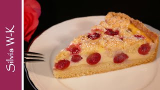 Obstkuchen  sehr lecker mit Pudding und Streusel  flexibel  mit vielen Obstsorten herzustellen [upl. by Ethelda]